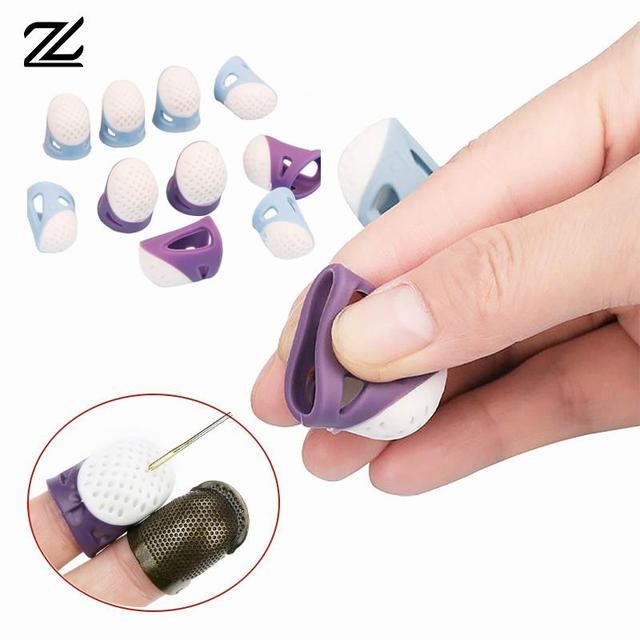 DIY Silicone Thimble Anti-stick Finger Cover Thimble Hand Cross-stitch  Sewing Accessories Anti-slip Finger Protection Thimble - AliExpress